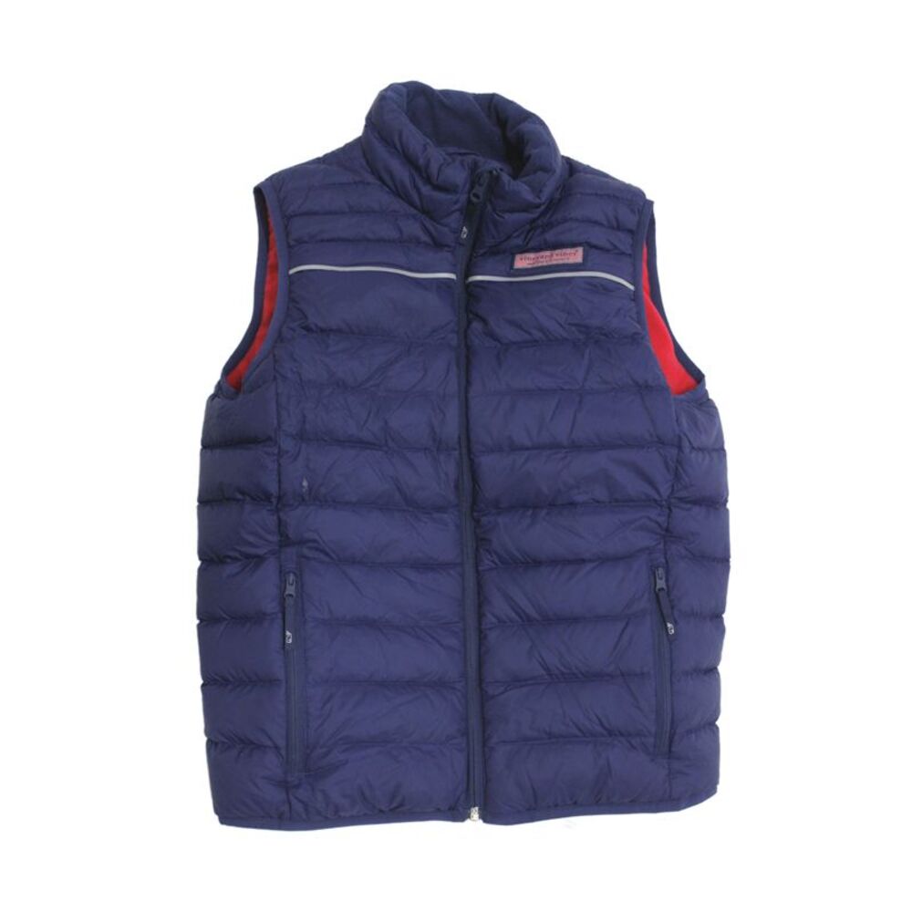 Vineyard Vines Childrens Boys Full Zipper Puffer Vest Jacket Blue Size 16